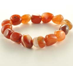 Fire Agate Tumbled Bracelet